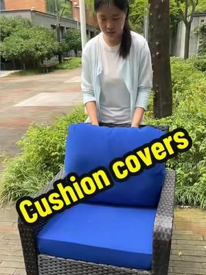 I was this close to replacing everything until I found these 😅👏 #patiofurniture #outdoorfurniture #cushioncover #patioseason #outdoordecor 