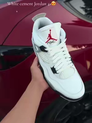 White cement Jordan 4😍😍 #jordan4 #whitecement4 #sneakerhead #sneakergame #sneakercollection 