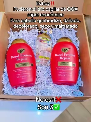 @OGX Beauty trío capilar para cabello dañado, seco con puntas abiertas y quebradizo #ogx #tiktokshopsummersale #tiktokshopcreatorpicks 