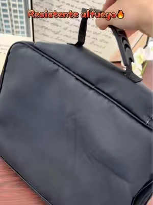 Bolsa ignífuga para documentos con cierre de seguridad, caja organizadora de archivos resistente al fuego e impermeable, estuche de almacenamiento de gran capacidad y 3 niveles para documentos importa