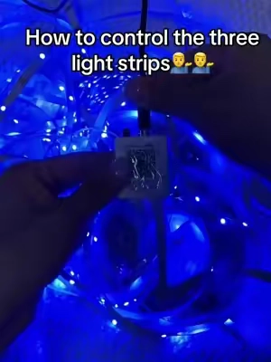 How to control the three light strips💕💕#light #tiktokshopsummersale #homemakeover #lights #ledlights 