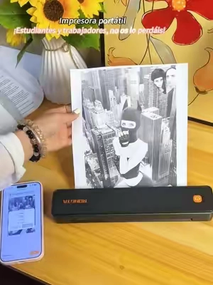 ¡Espera!🤯 ¿Es esta impresora tan portátil que se puede llevar a cualquier parte? #wirelessprinter #thermalprinter#portableprinter #tiktok #fyp