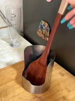 04 Stainless Steel Spoon Holder Stand Kitchen Countertop Spoon Rack & Spatula Tray Utensil Storage Vertical Holder #KitchenEssentials #UtensilStorage #304StainlessSteel #Summervibes #Dealsforyoudays 