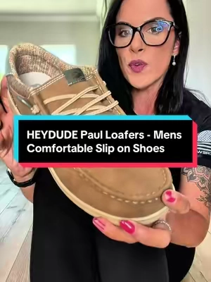 HEYDUDE Paul Loafers - Mens Comfortable Slip on Shoes #TiktokShopCreatorPicks #tiktokshopbacktoschool #falldealsforyou @HeyDude 