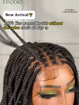 No salon needed, still giving. 😍💅🏾#frodiohair #frodio #veralux #wig #fyp #summerlooks #syhtheticwig #wigtok #braids #braidstyles #braidwig