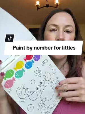 Comes with everything you need, just add water! This is the best way for kids to paint without the hassle #tiktokshopcreatorpicks #painting #paintbynumber #toddleractivities #screenfreeplay 