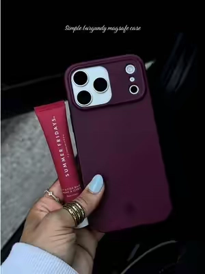 minimal and cute! @Velvet Caviar #velvetcaviar #phonecase #burgundy #cutephonecases #tiktoksummersale