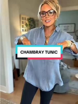 I sized up to a LARGE for booty coverage. 5’6”. 140lbs. True medium. @Yimoon #chambraytunic #denimtunic #fallfashion #fallfashioninspo 
