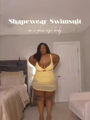 A swimsuit that shapes like shapewear but still looks like an actual outfit by the pool? Yes, please. 💛 This plus size shapewear swimsuit gives you a fitted silhouette with a flirty swim-dress design, so you get more coverage without sacrificing style. It’s a great option for beach vacations, pool days, resort trips, cruises, or anywhere you want supportive swimwear that still feels feminine. I also love that the soft yellow color feels different from the usual black swimsuit while still being easy to style with a cover-up and sandals. Would you wear this as a swimsuit or style it like a bodysuit too? Tap the 🛒 to shop #swimsuit #shapewear #swimwear #vacationoutfits #beachoutfit 