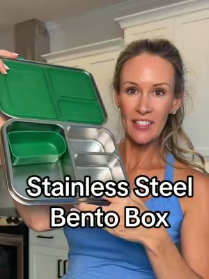Stainless steel bento box✨ #bentobox #stainlesssteellunchbox #kidslunchbox #ditchtheplastic #backtoschoolshopping @pawtong 