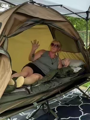 Foldable cot tent #camping #glamping #fallcamping #tentcamping #outdoorliving 