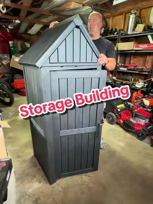 Outdoor Storage Cabinet, Cleaning Cabinet, Tool Cabinet, Rainproof and Waterproof, Sunproof for US Backyards & Patios, Garden Tool Room, Backyard Storage Box,Summervibes Locking Dismantle @BIFANUO #storage #storagehack #cabinets #backyardvibes #pool 