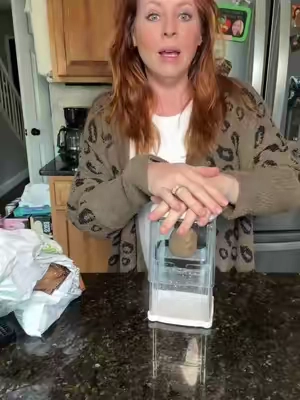 f you’ve ever avoided making homemade fries because cutting potatoes is a pain… this changes everything. 🍟🙌 This all-in-one fry cutter makes perfect fries in seconds and works on so much more than potatoes. Slice veggies, prep meal ingredients, and make restaurant-style fries without the struggle. Once you use it, you’ll wonder why you waited so long. #K#KitchenGadgetsK#KitchenMustHaveC#CookingHackH#HomeChefMealPrep