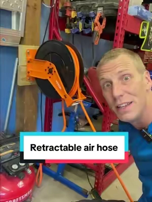 100 foot retractable air hose for your air compressor! #vevortools #aircompressorhose #shopneeds #mechainclife 