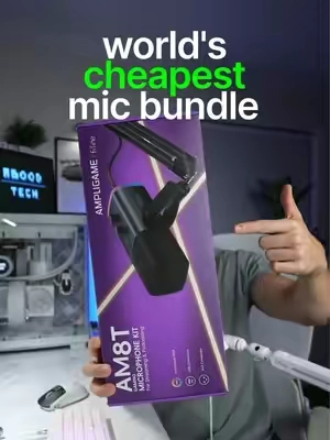 The worlds cheapest mic and boom arm bundle #mic #fifine #microphone #kit #am8 