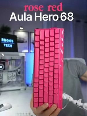 The new colorway is so gorgeous #aula #hero68 #aulahero68 #ieyboard #rosered 