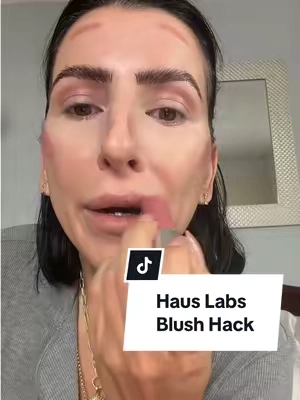 Glassy Hibiscus 🌺 Blush Hack @Haus Labs #hauslabs #hauslabsblush #creamblushhack 