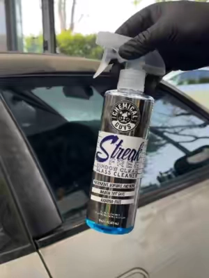 Say goodbye to grime and stubborn fingerprints on windows. Streak Free is a gentle, tint-safe glass cleaner for both interior and exterior glass surfaces! #ChemicalGuys #DetailingLife #CarDetailing #beforeafter #howto