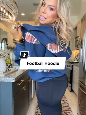 Football season is upon us🏈 & these hoodies are so freaking cute n comfy @Ommig #footballhoodie #footballgameoutfit #midsizeoutfits #falloutfit 