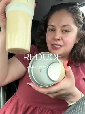 iced coffee tastes way better out of a cute cup! #tumbler #reduce #icedcoffee 