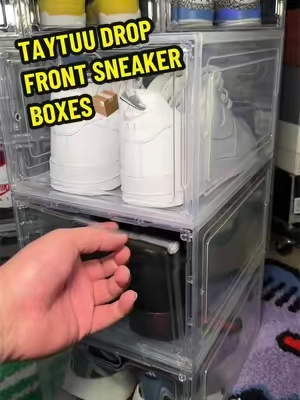 Snag your set while sets are available🔥⬆️ #dropfrontshoeboxes #sneakerorganization #sneakerhead #shoeboxes #sneakerdisplay 