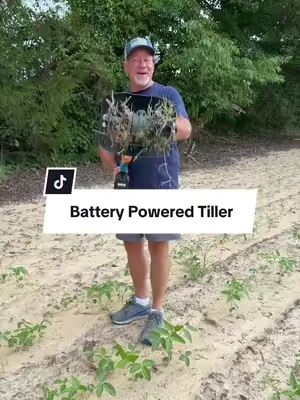 Electric Battery Powered Tiller for Gardening, 360 RPM Rototiller Cordless Cultivator #tiller #gardentiller #rototiller #gardentools #tiktokshopcreatorpicks @SEESII Tools 