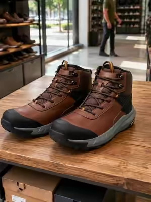 Botas de trabajo NORTIV 8 para hombres, calzado de seguridad con punta compuesta de cuero liso y tela, impermeables Zapato ligero y antideslizante con cordones Tiktokshopbacktoschool, zapatillas de seguridad para el trabajo, tela, puntera redonda, zapatos antideslizantes para trabajo, trabajo y Calzado de seguridad #NORTIV8 #Work #Boots #for #men  work