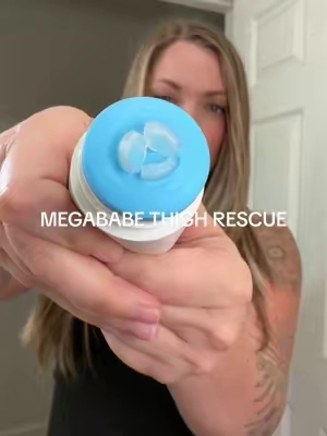 If your thighs know the pain of summer dresses… GIRL 😭 Thigh Rescue stays in the bag all summer. #Megababe #ThighRescue #Chafing #SummerEssentials @Megababe 