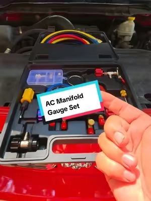AC Manifold Gauge Set by Vevor Works with 4 types of refrigerant #mechanic #hvac #hvactechnician #vevor #tiktokshopsummersale 