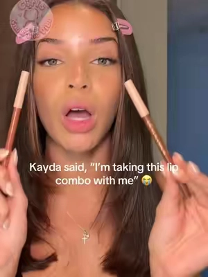 Kayda said gimmie 10… of those! I love her lip combo 😍 #kayda #lipcombo #maybelline #lipgloss #lipliner 