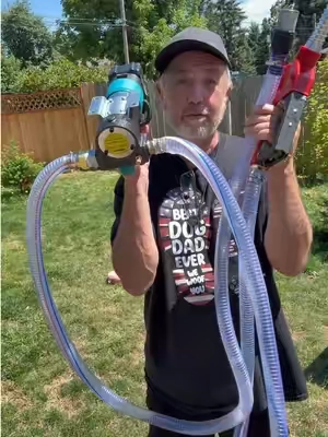 Fuel transfer pump that can do 12 gallons per minute to high amp power batteries, 14 foot of hose  #creatorsearchinsights #summerwins #TikTokShopSummerSale #gas #pump 