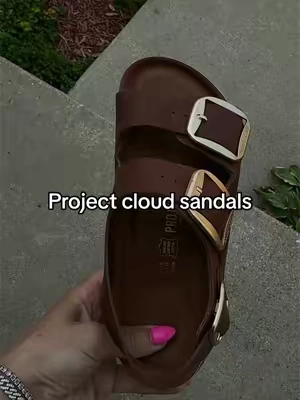 Finally big buckle sandals that actually have memory foam @Project Cloud Shoes #leathersandals #projectcloud #womenssandals #comfortablesandals #shoes 