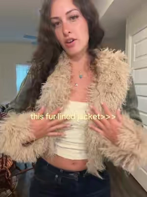 Baddie jacket #furjacket #y2k #boho #outfitinspo #falloutfits 