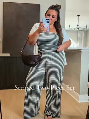 Because it's on repeat over here! @PrettyGarden  #prettygarden #twopieceset #twopieceoutfit #curvyfashion  #tiktokshopcreatorpicks 