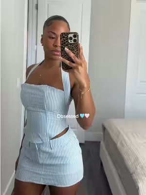 So cute and comfy, can’t wait to wear it on vacation 🩵🥥@Dynoppy #tiktokshopcreatorpicks #tiktokshopsummersale #twopieceset #matchingset #vacationoutfits 