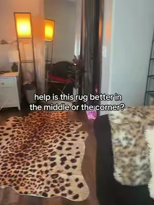 definitely needed a rug my room looked so empty🐆 #rug #tiktokshop #roomdecor #cheetahprint #roomdecor  