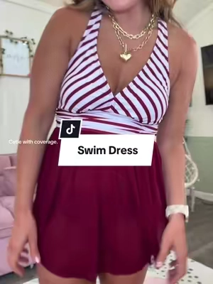 The cutest one piece! The hype is real! @Aidonger  #swimdress 