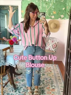 No but this is actually adorable! #blouse #buttonup #buttonupshirt #cuteblouse 