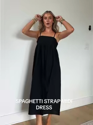 the dress I wear on days where I’m lost outfit wise it’s comfortable it works for any occasion and I can style this with the jewelry and accessories to dress it up or I can just wear this with a simple sneaker or sandal 5’4/xs  #mididress #mididressoutfit #everydayoutfit #summerdresses #mididressstyle @Ebossy 
