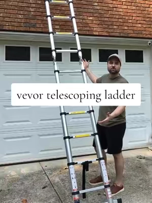 the perfect lightweight and compact telescoping ladder #ladder #telescopingladder #homeimprovement #homeessentials #tiktokshopcreatorpicks 