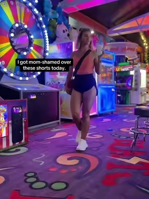 I never thought a pair of shorts would spark so many opinions. 😅 As a mom, I’m more concerned with being present with my kids than dressing to someone else’s standards. What do you think… too short or totally fine? #splitlegshorts #momapproved #OOTD #ShortsOutfit #runningshorts