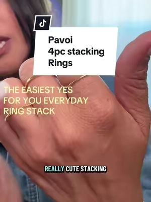 The kind of rings you never have to think about. Simple, dainty, and made for everyday stacking… whether you wear one or all four. @PAVOI #ringstack #daintyrings #everydayjewelry #affordablejewelry #everydaystyle 
