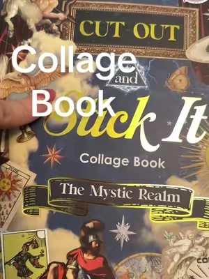 Free 3 day shipping  Grabie 200+ Pages The Mystic Realm Collage Activity Book, Tarot Journal with Olympians Themed Designs, Star Chart & Stickers, Divination Tool, Office Art Supply, Back to School Class Reward Gift Idea ##collage##scrapbooking##junkjournal##artist##journaling