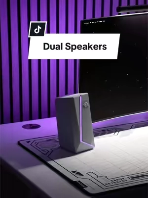 Such clean speakers. #speakers #dualspeaker #desktopspeaker #desk #gamingspeakers 
