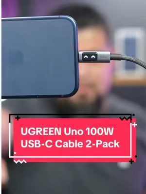 Ugreen Uno 100W USB-C Cable Two-Pack: LED Smiley and Reliable Fast Charging #UGREEN #USBC #FastCharging #Cable #LEDSmiley 