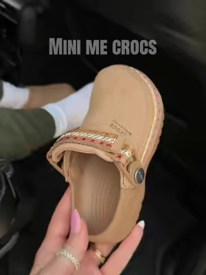 I bought the adult version for myself but then I saw my mini me could have the matching pair?! 😍 I couldn’t help myself! I just imagine us matching at the pumpkin patch this fall 🤎🍂 #crocsgang #toddlercrocs #fallshoes #mommyandme #kidsfashion 