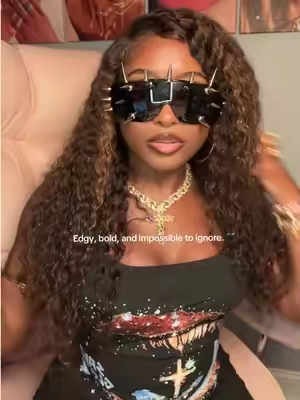 These are not your basic sunglasses. 😮‍💨🖤 The bold rivet details give them such an edgy, statement look that instantly makes the whole outfit feel cooler. Perfect for festivals, concerts, photos, or anytime you want your accessories to do the talking. #PunkSunglasses #FestivalFashion #StatementAccessories #Y2KStyle #OOTD 