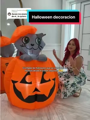 Replying to @Sandra & Kiki 🥰 Este gatito animado saliendo de la calabaza se va a convertir en la estrella de tu decoración de Halloween. 🎃🐱✨ #halloweendecor#TikTokShopCreatorPicks#tiktokshopsummersale#halloween #halloweeninflatables  