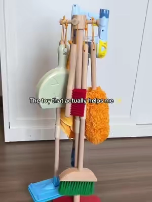 And yes the vacuum actually works!#pretendplay #toy #cleaningset #cleaningtoys #cleaning #CleanTok #kidstoys #momhack #kidactivities #giftforkids #screenfreeplay 