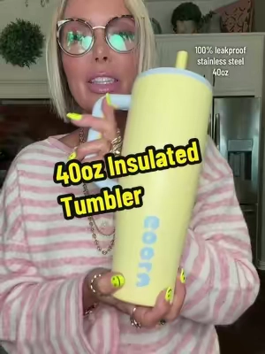 40oz Insulated Tumbler - Stainless Steel - 100% Leakproof #tumbler #stainlesssteeltumbler #40oztumbler 